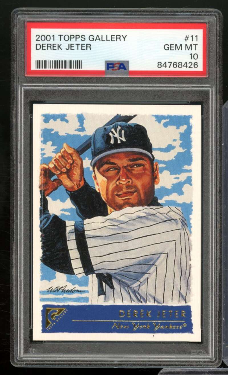 Derek Jeter Card 2001 Topps Gallery #11 PSA 10 Image 1