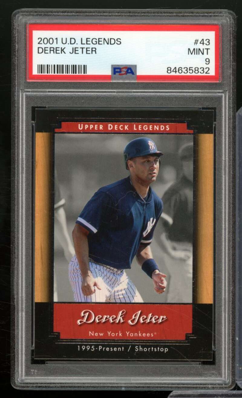 Derek Jeter Card 2001 U.D. Legends #43 PSA 9 Image 1