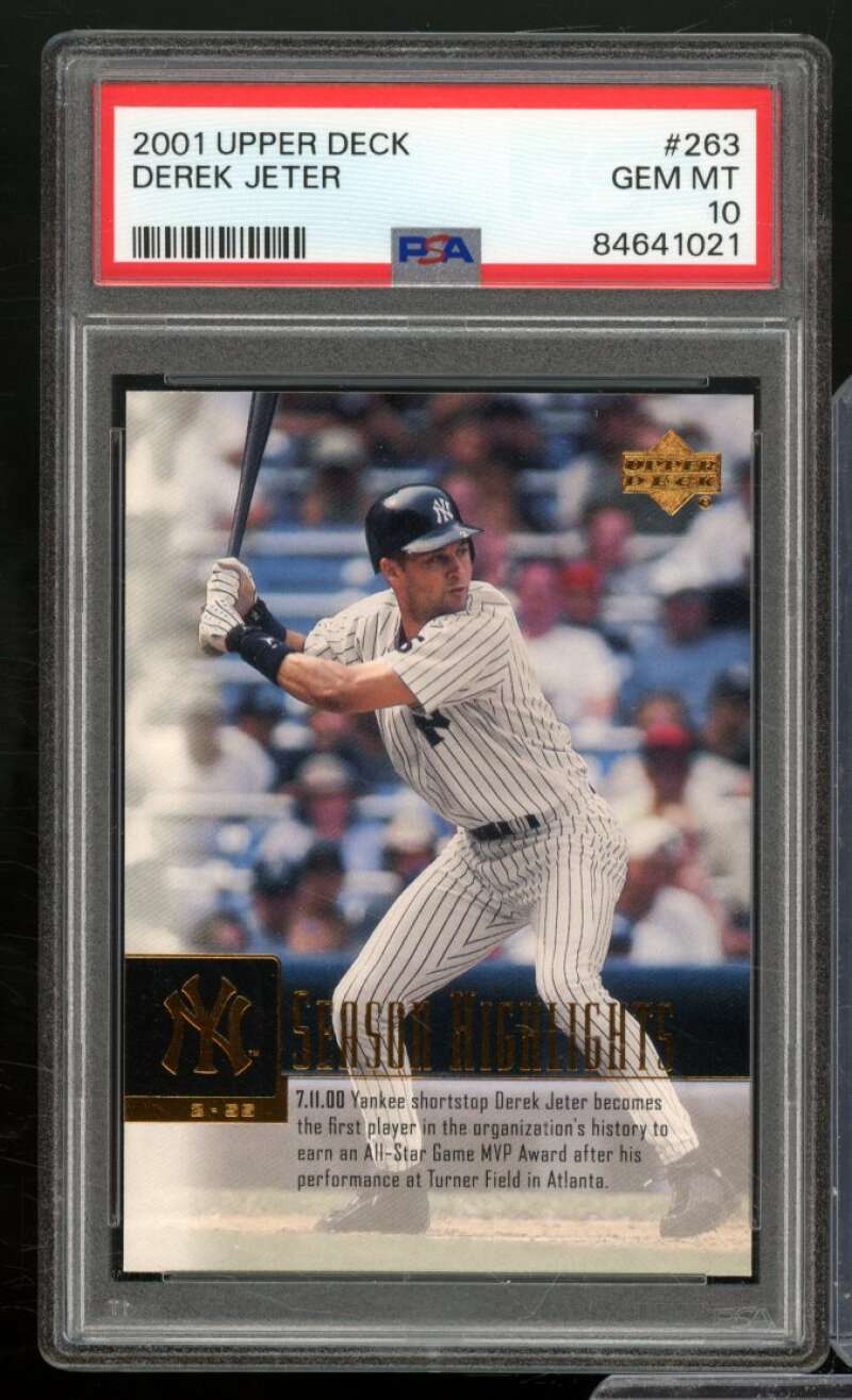 Derek Jeter Card 2001 Upper Deck #263 PSA 10 Image 1