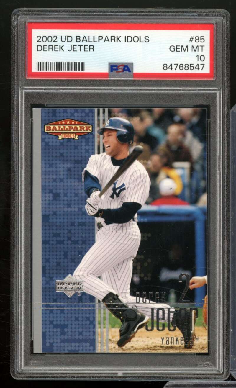 Derek Jeter Card 2002 Upper Deck Ballpark Idols #85 PSA 10 Image 1