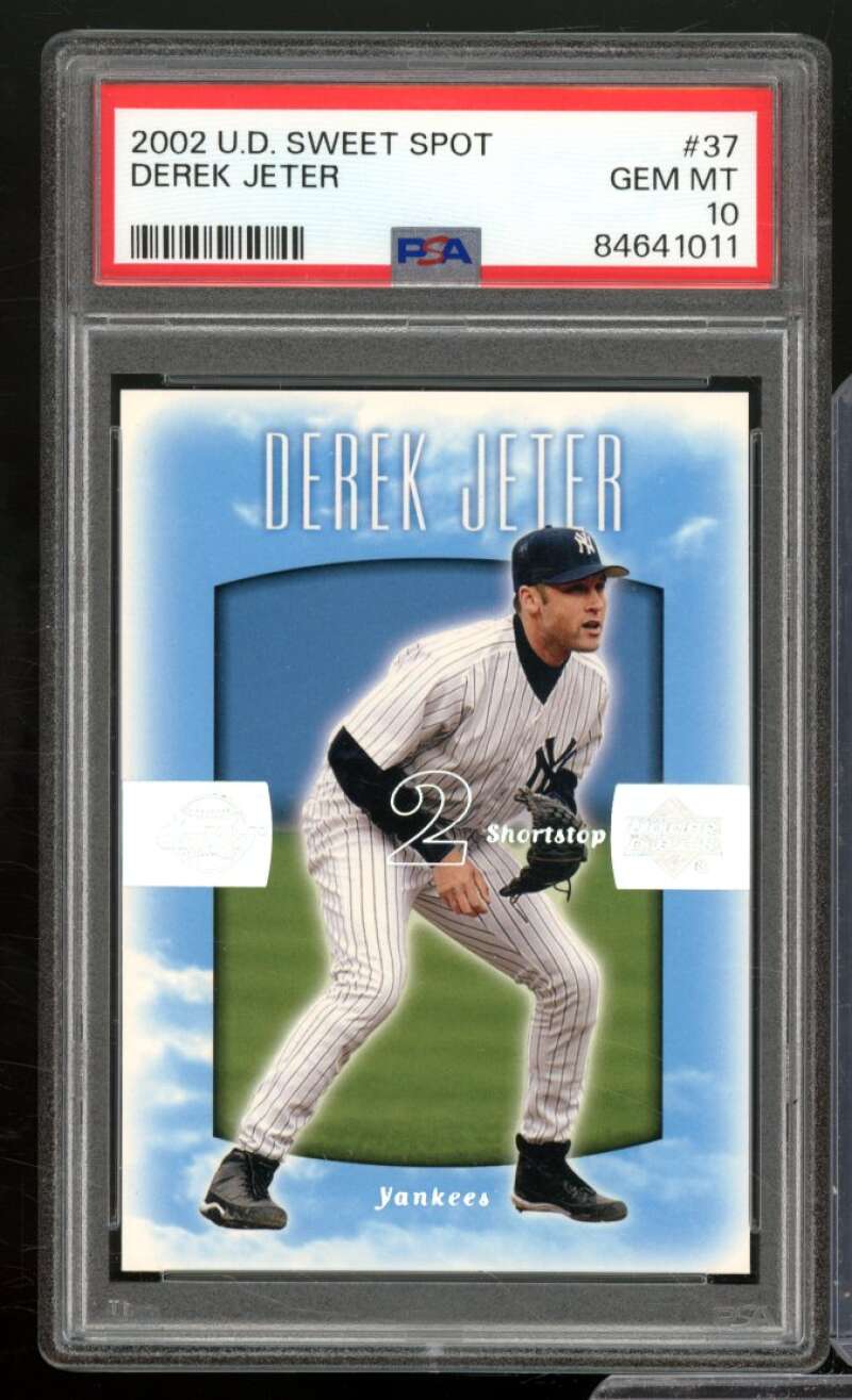 Derek Jeter Card 2002 Sweet Spot #37 PSA 10 Image 1