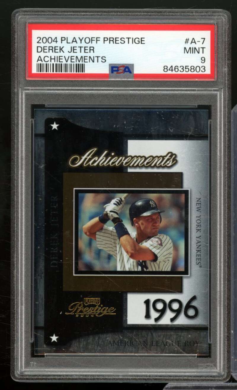 Derek Jeter Card 2004 Playoff Prestige #A-7 PSA 9 Image 1