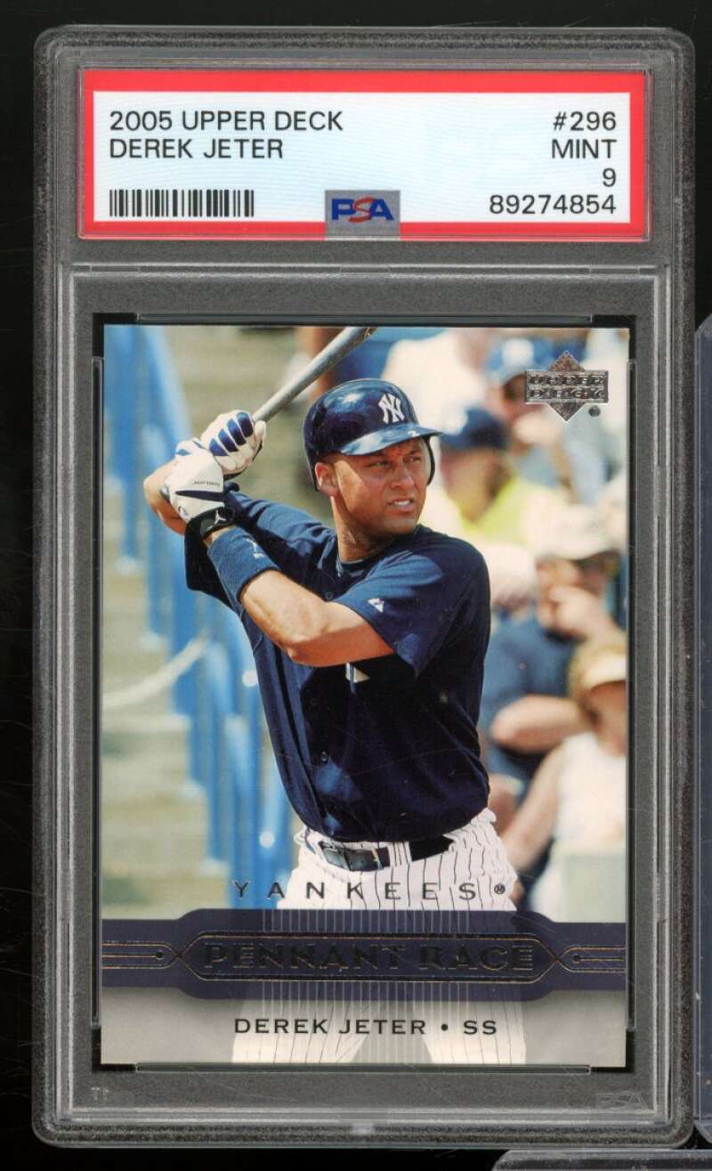 Derek Jeter Card 2005 Upper Deck #296 PSA 9 Image 1