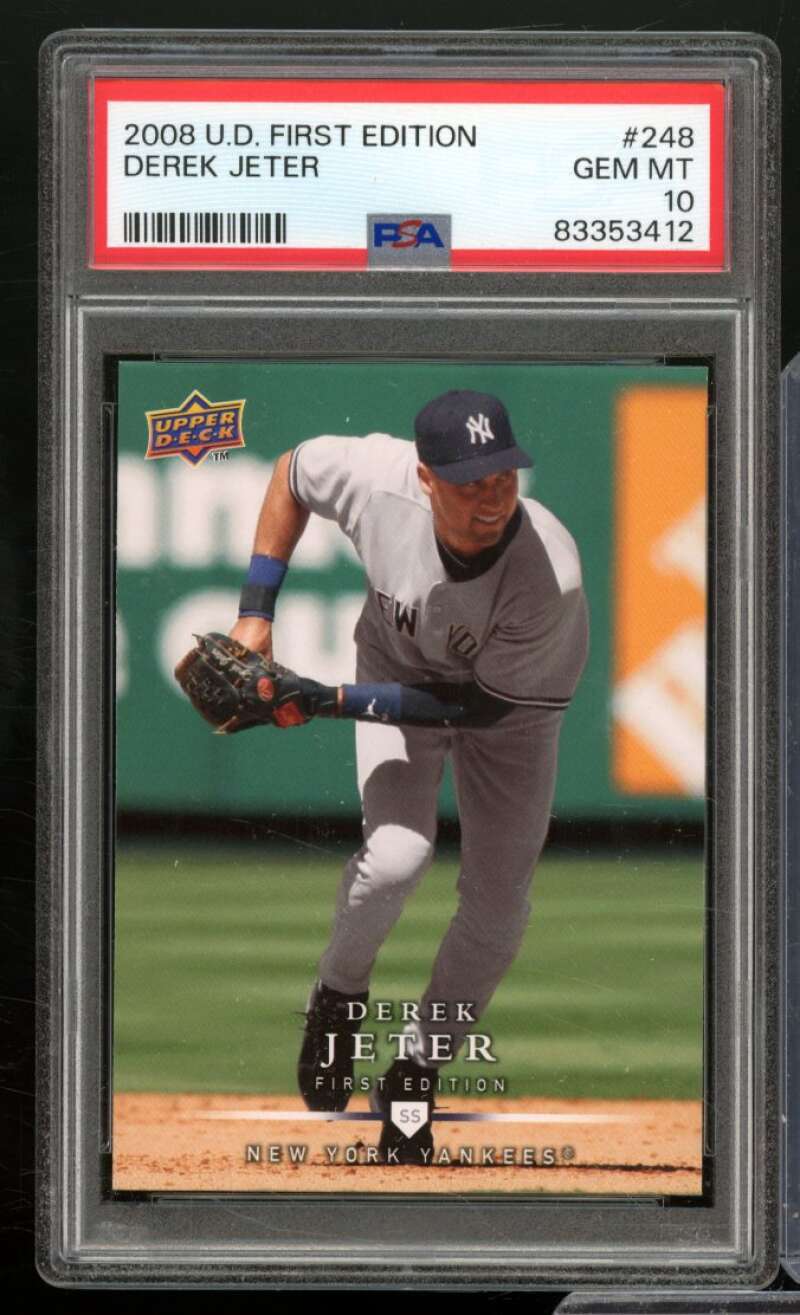 Derek Jeter Card 2008 U.D. First Edition #248 PSA 10 Image 1