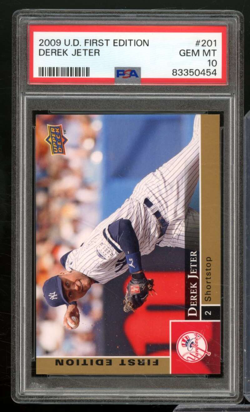 Derek Jeter Card 2009 U.D. First Edition #201 PSA 10 Image 1