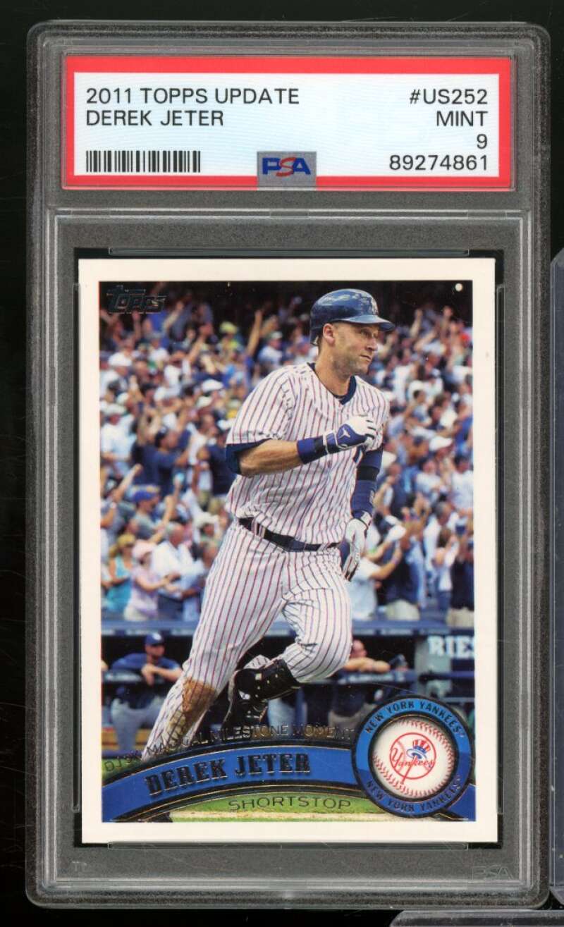 Derek Jeter Card 2011 Topps Update #US252 PSA 9 Image 1