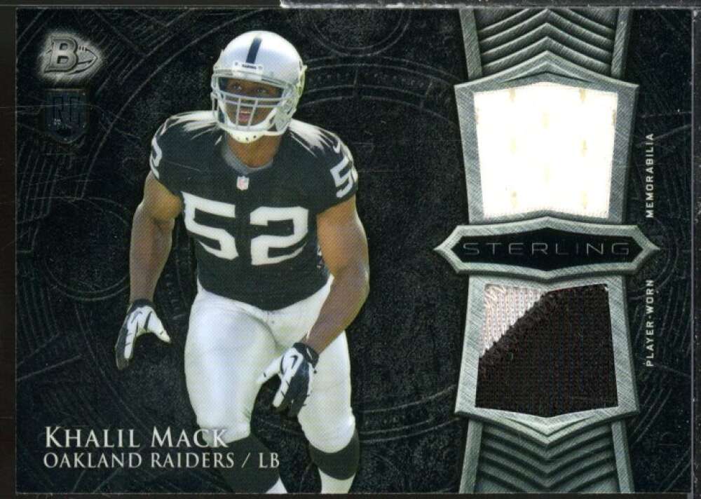 Khalil Mack Rookie Card 2014 Bowman Sterling Relics #BSRDRKM  Image 1