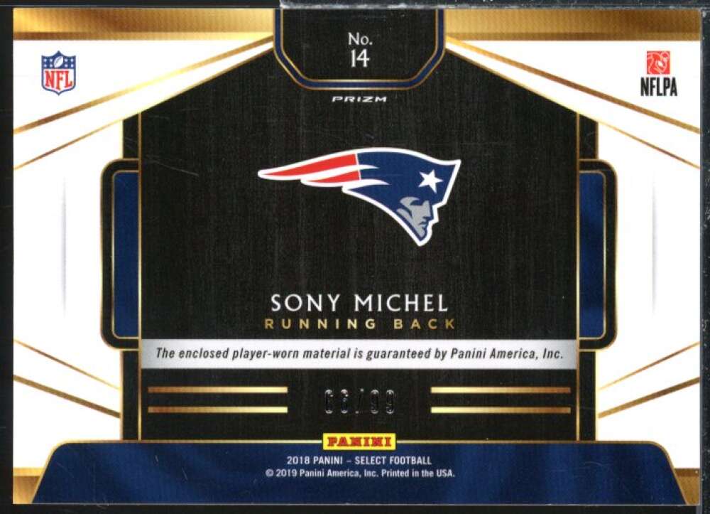 Sony Michel Card 2018 Select Select Swatches Prizm Copper #14  Image 2