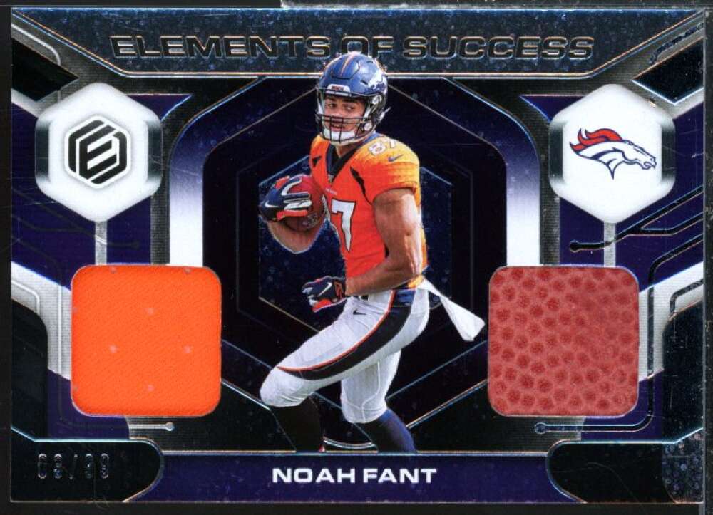 Noah Fant Rookie Card 2019 Panini Elements Elements of Success Materials #6  Image 1