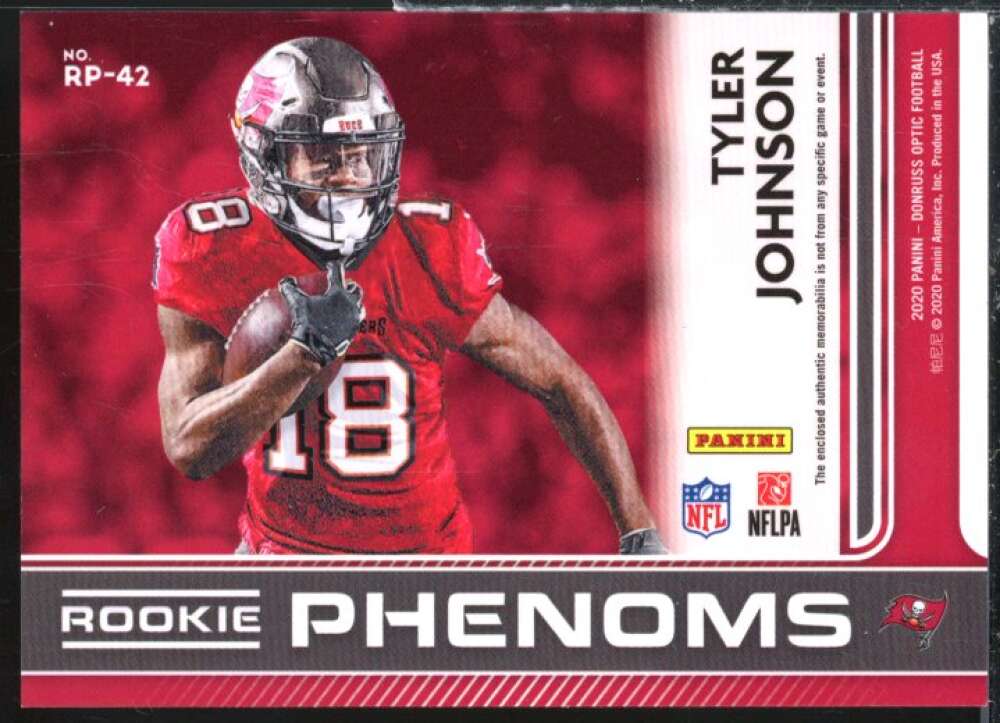 Tyler Johnson 2020 Donruss Optic Rookie Phenoms Jerseys Horizontal Red Hyper #42  Image 2