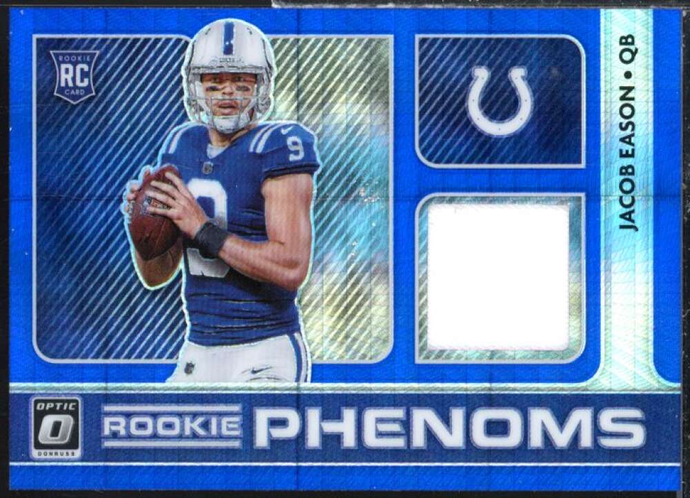 Jacob Eason 2020 Donruss Optic Rookie Phenoms Jerseys Horizontal Blue Hyper #12  Image 1