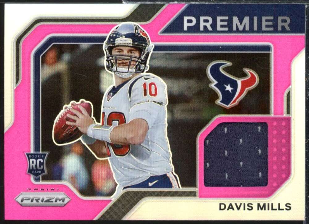 Davis Mills Rookie Card 2021 Panini Prizm Premier Jerseys Pink #19  Image 1