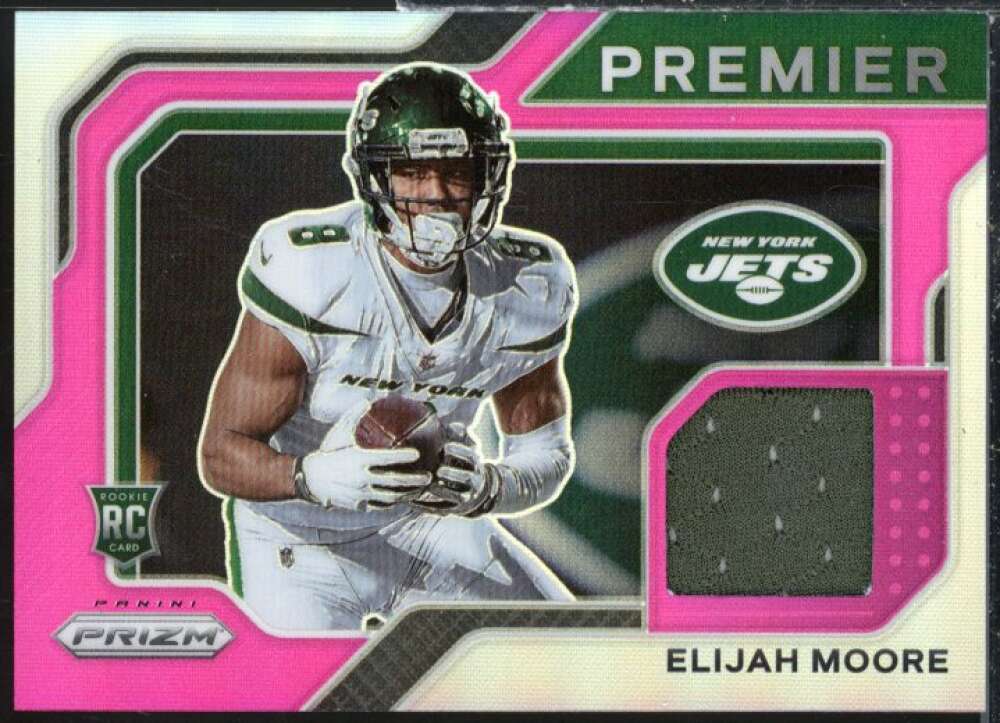 Elijah Moore Rookie Card 2021 Panini Prizm Premier Jerseys Pink #16  Image 1