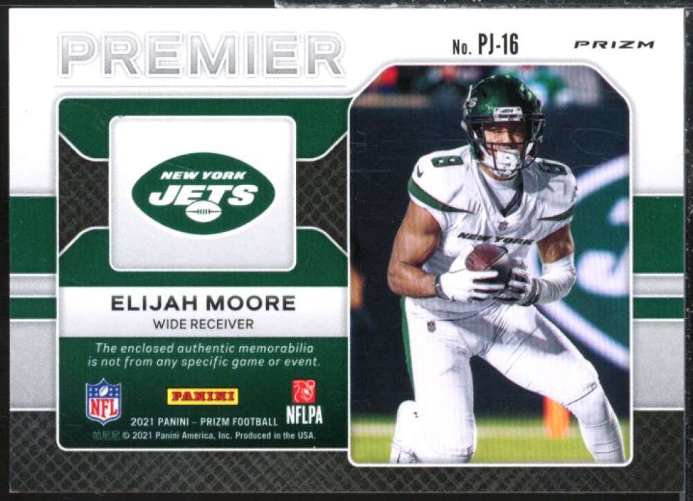 Elijah Moore Rookie Card 2021 Panini Prizm Premier Jerseys Pink #16  Image 2