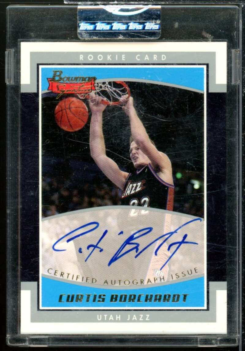 Curtis Borchardt AU Card 2002-03 Bowman Signature Edition Parallel #SECB  Image 1