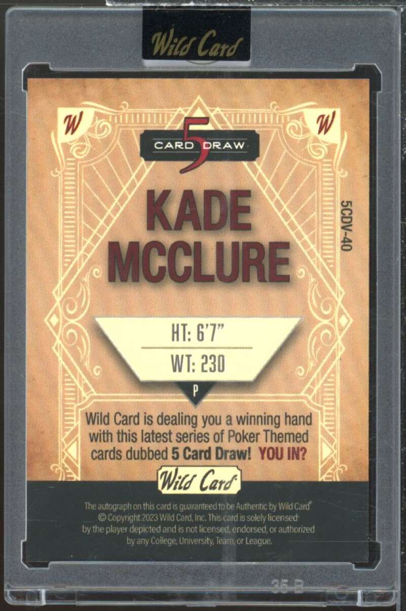 Kade Mcllure Card 2023 Wild Card (Serial #2/2) #5CDV-40 Image 2
