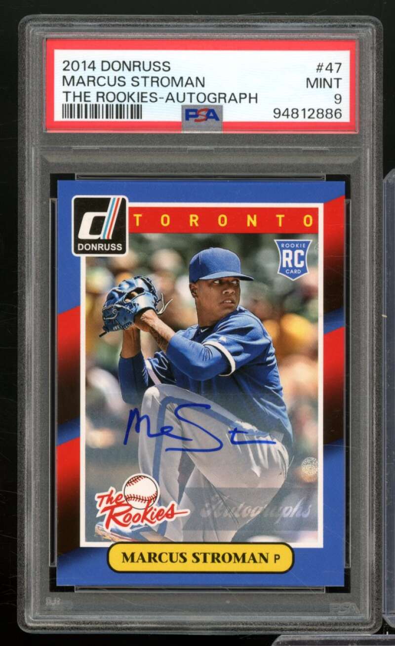 Marcus Stroman Rookie Card 2014 Donruss The Rookies Autograph (pop 2) #47 PSA 9 Image 1