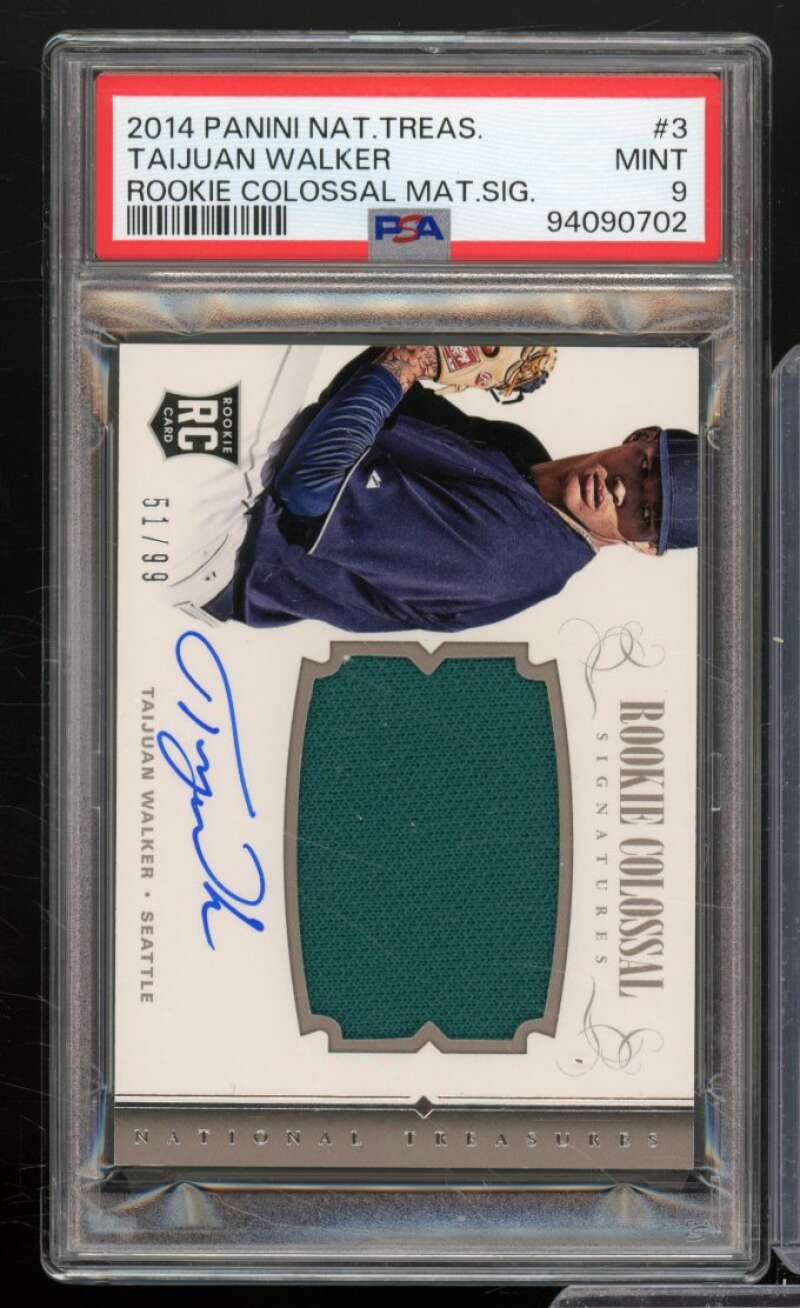 Taijuan Walker Rookie 2014 National Treasures Colossal Mat Signature #3 PSA 9 Image 1