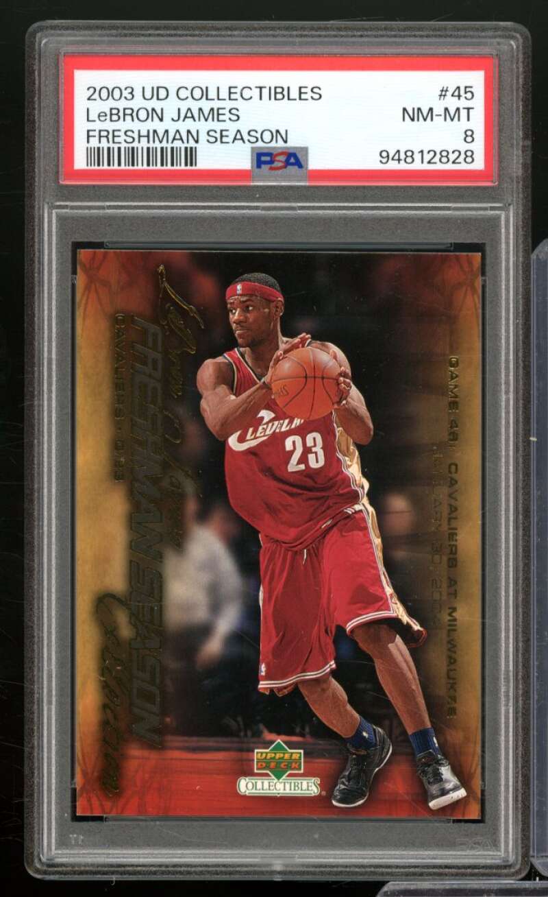 LeBron James Rookie Card 2003-04 UD Collectibles Freshman Season #45 PSA 8 Image 1