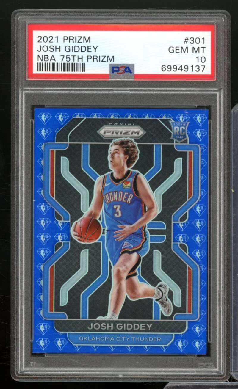 Josh Giddey Card 2021-22 Panini Prizm NBA 75th Prizm #301 PSA 10 Image 1