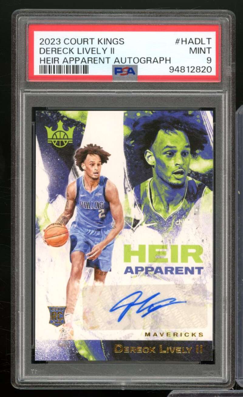 Dereck Lively Rookie 2023-24 Court Kings Heir Apparent Autograph #HADLT PSA 9 Image 1