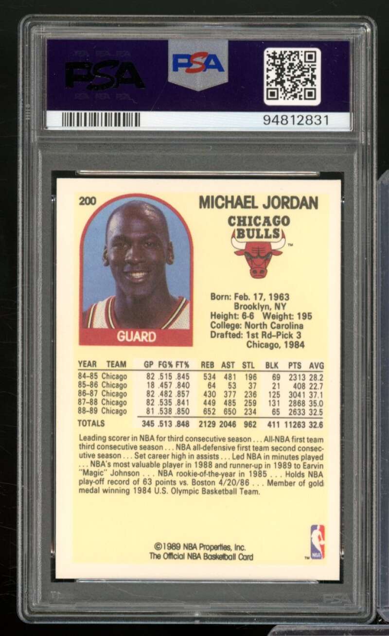 Michael Jordan Card 1989-90 Hoops #200 PSA 10 Image 2