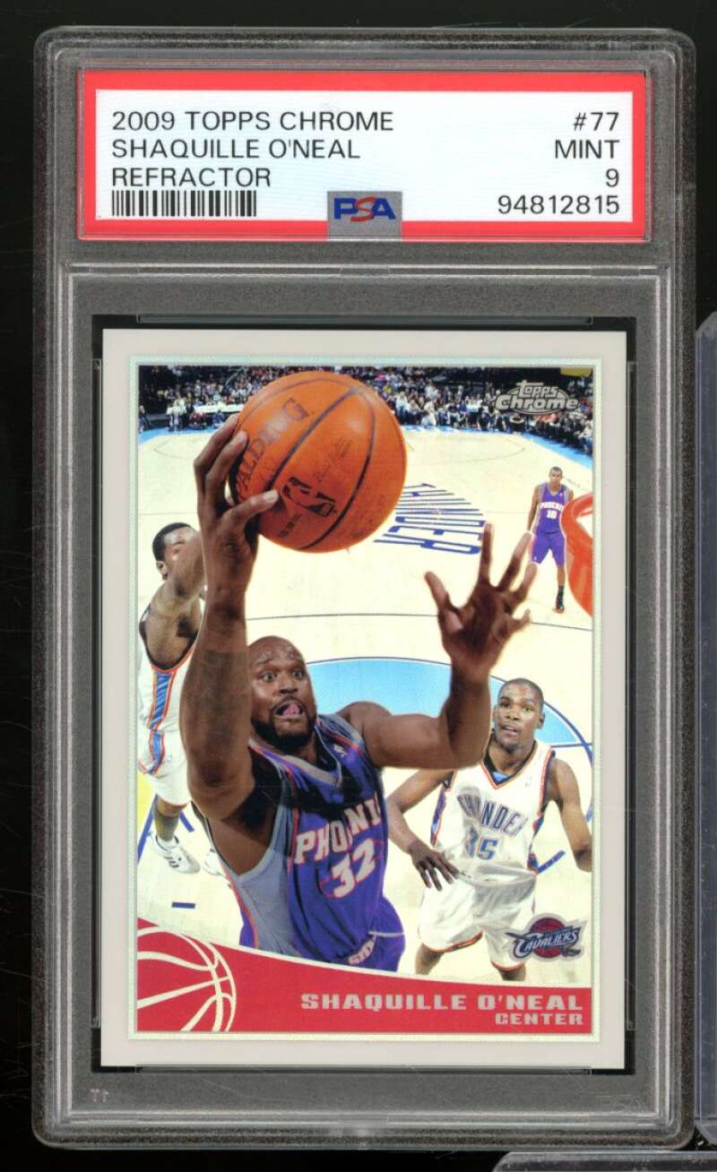 Shaquille O'Neal Card 2009-10 Topps Chrome Refractor #77 PSA 9 Image 1