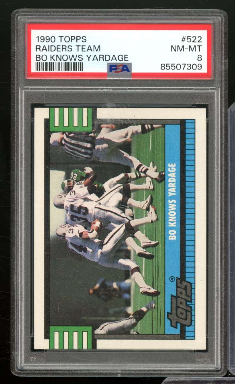 Bo Jackson Card 1990 Topps #522 PSA 8 Image 1