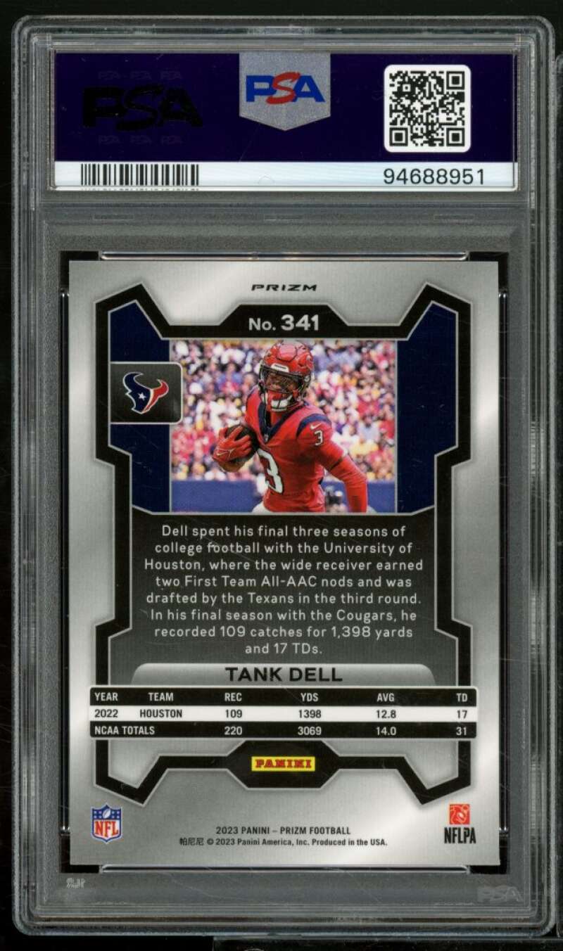 Tank Dell Card 2023 Prizm Silver Prizm #341 PSA 10 Image 2