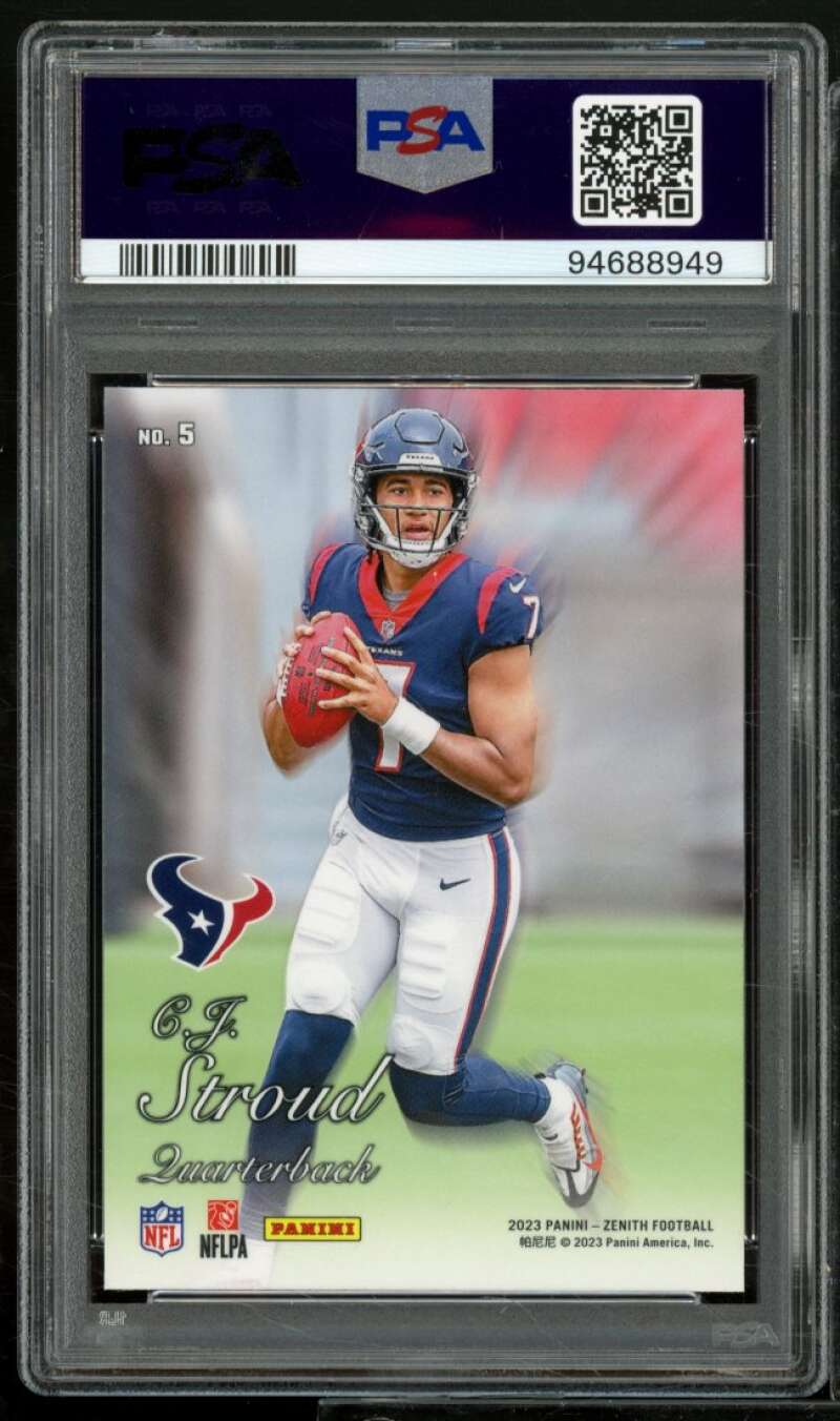 C.J. Stroud Rookie Card 2023 Zenith 1994 #5 PSA 10 Image 2