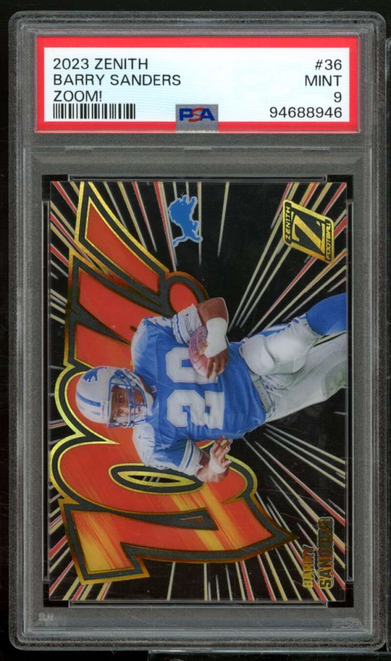 Barry Sanders Card 2023 Zenith #36 PSA 9 Image 1