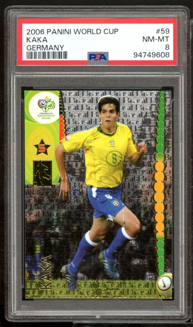 Kaka Card 2006 Panini World Cup #59 PSA 8 Image 1