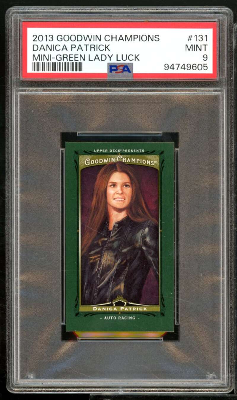 Danica Patrick 2013 Goodwin Champions Mini-Green Lady Luck (pop 1) #131 PSA 9 Image 1