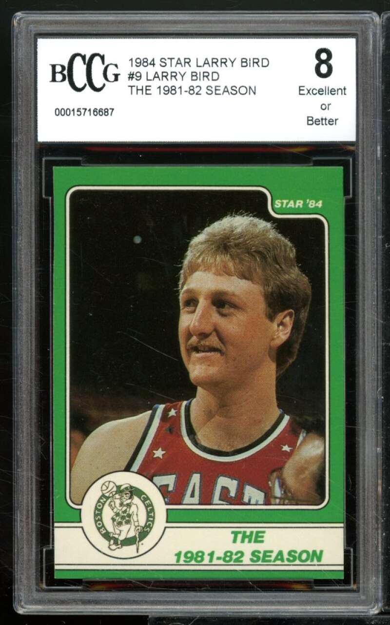 Larry Bird Card 1984-85 Star #9 BGS BCCG 8 Image 1