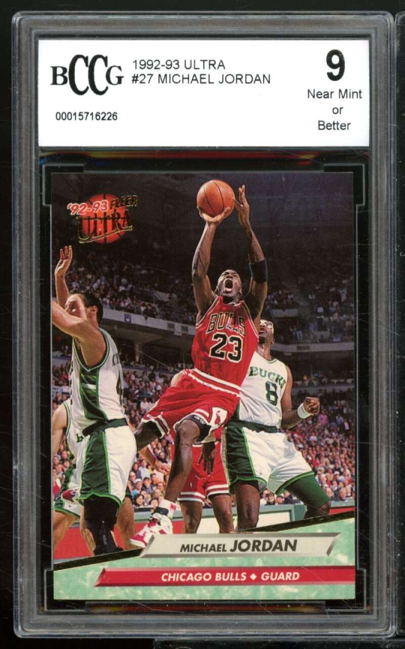 Michael Jordan Card 1992-93 Ultra #27 BGS BCCG 9 Image 1