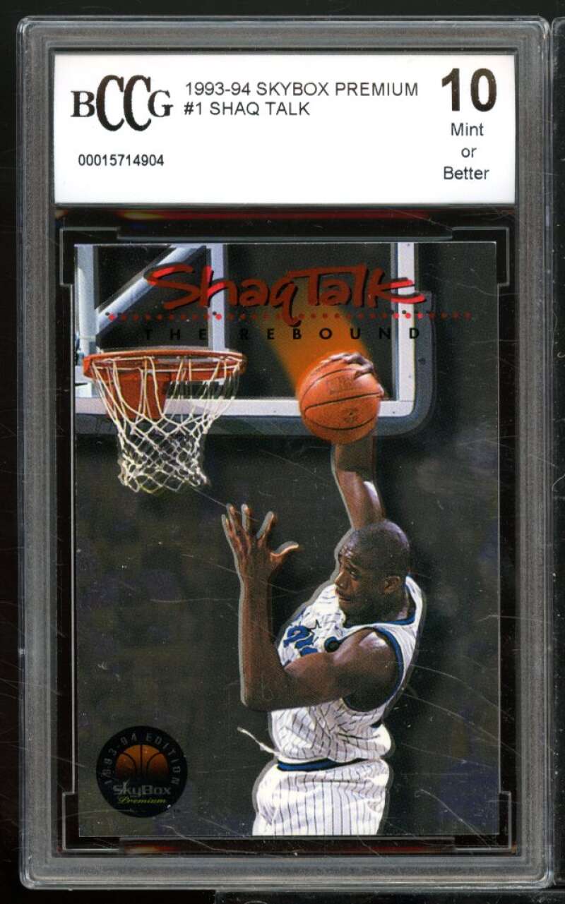 Shaquille O'Neal Card 1993-94 Skybox Premium #1 BGS BCCG 10 Image 1