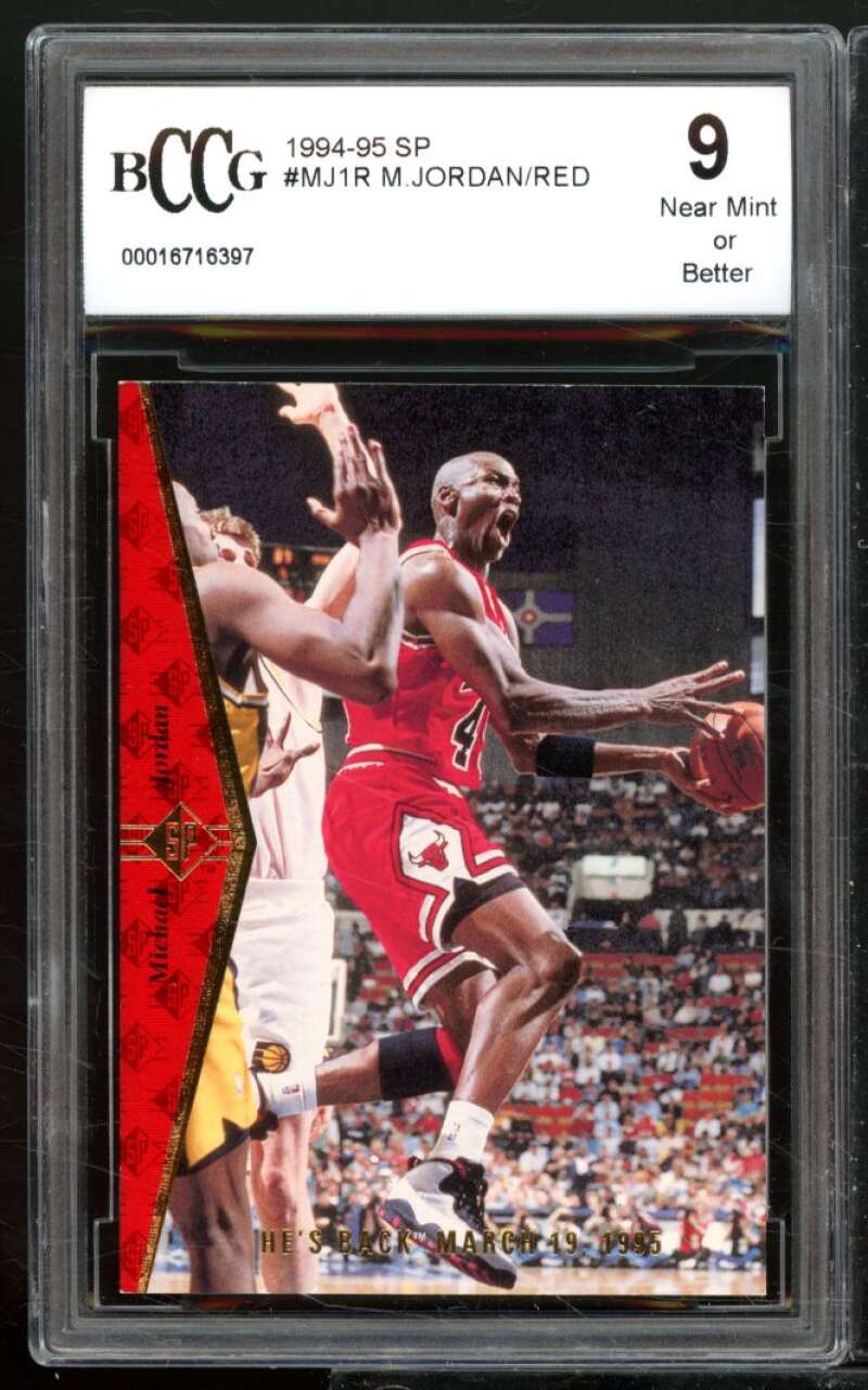 Michael Jordan Card 1994-95 SP #MJ1R BGS BCCG 9 Image 1