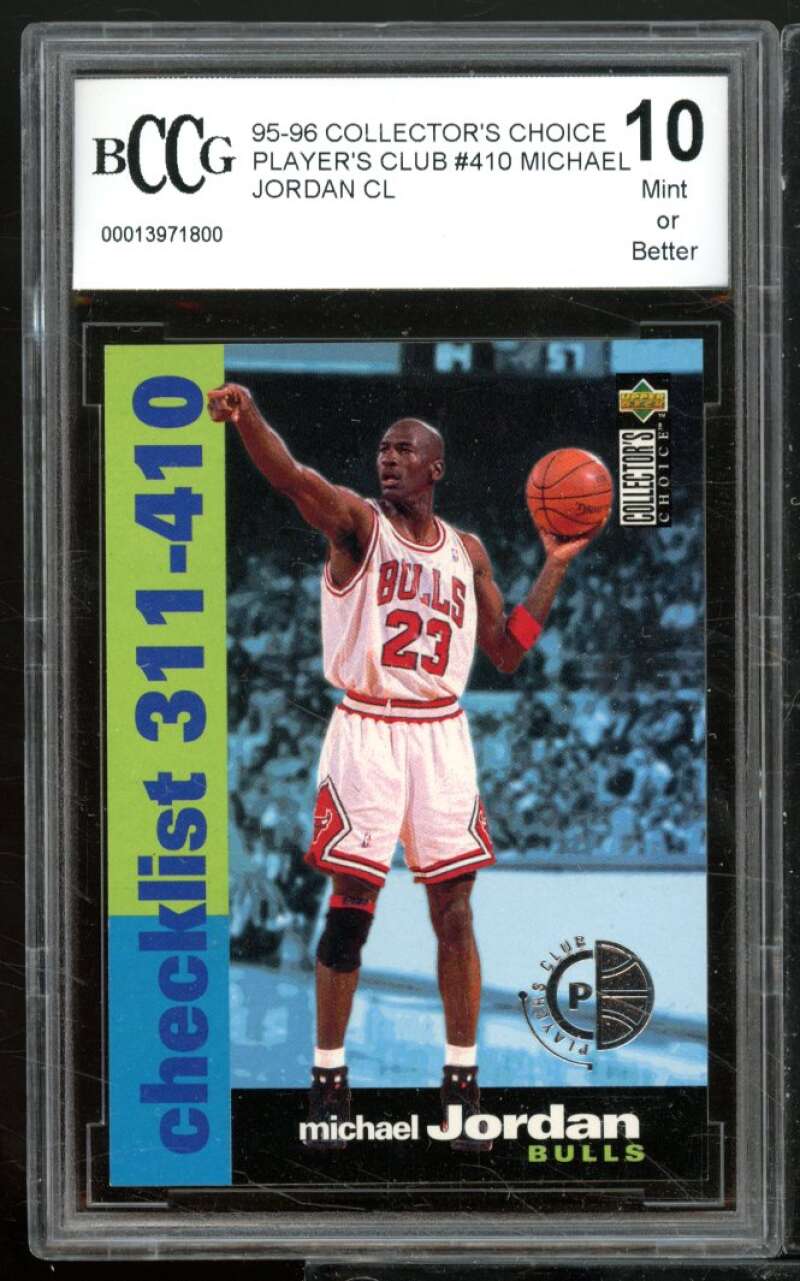 Michael Jordan Card 1995-96 Collector's Choice #410 BGS BCCG 10 Image 1