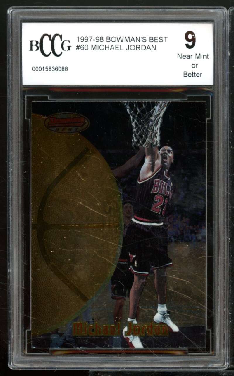 Michael Jordan Card 1997-98 Bowman's Best #60 BGS BCCG 9 Image 1