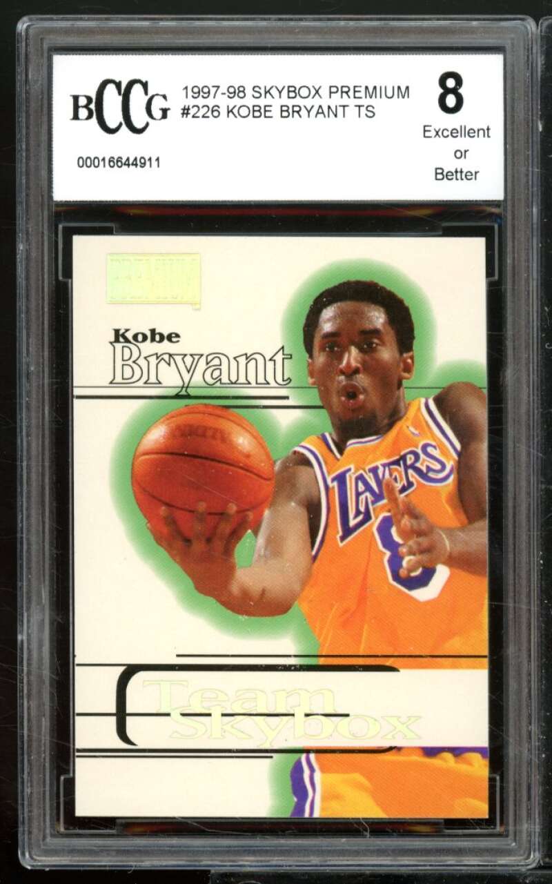 Kobe Bryant Card 1997-98 SkyBox Premium #226 BGS BCCG 8 Image 1