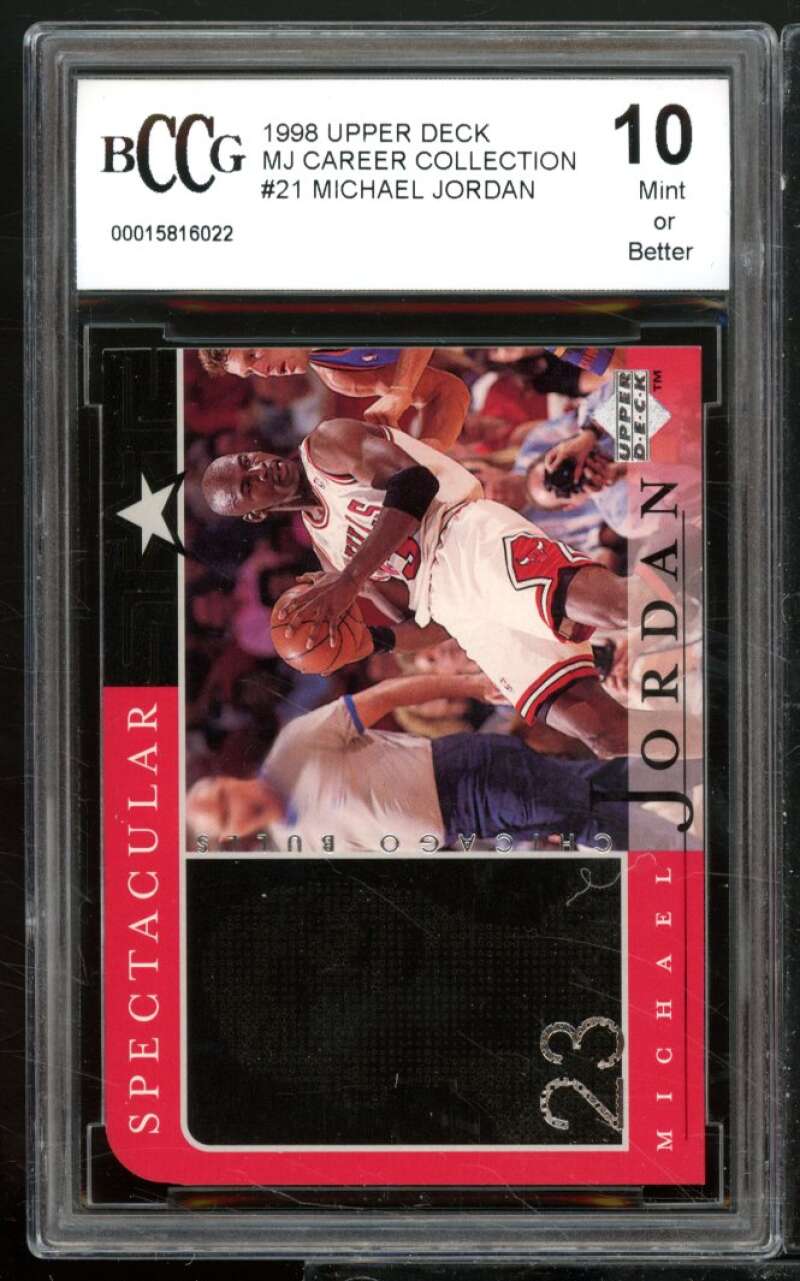 Michael Jordan Card 1998-99 Upper Deck MJ Career Collection #21 BGS BCCG 10 Image 1