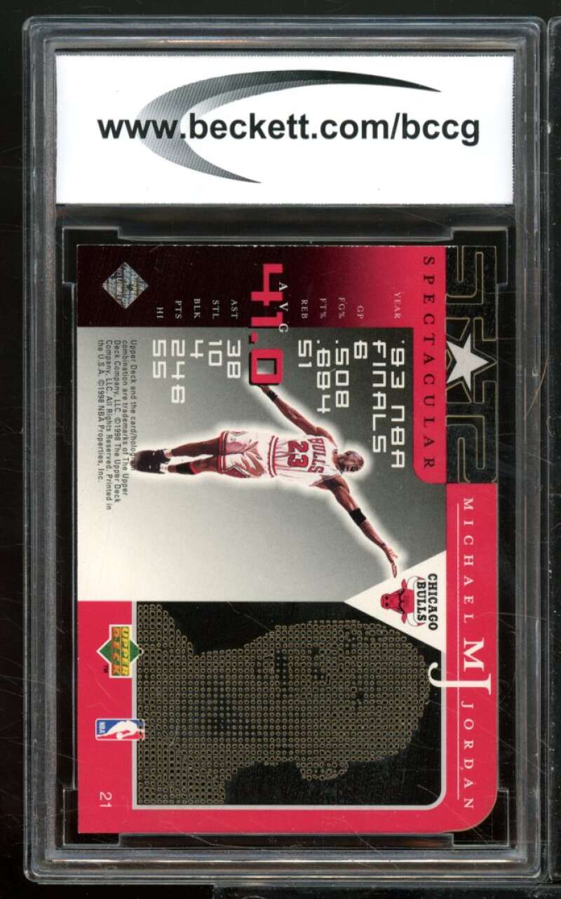 Michael Jordan Card 1998-99 Upper Deck MJ Career Collection #21 BGS BCCG 10 Image 2