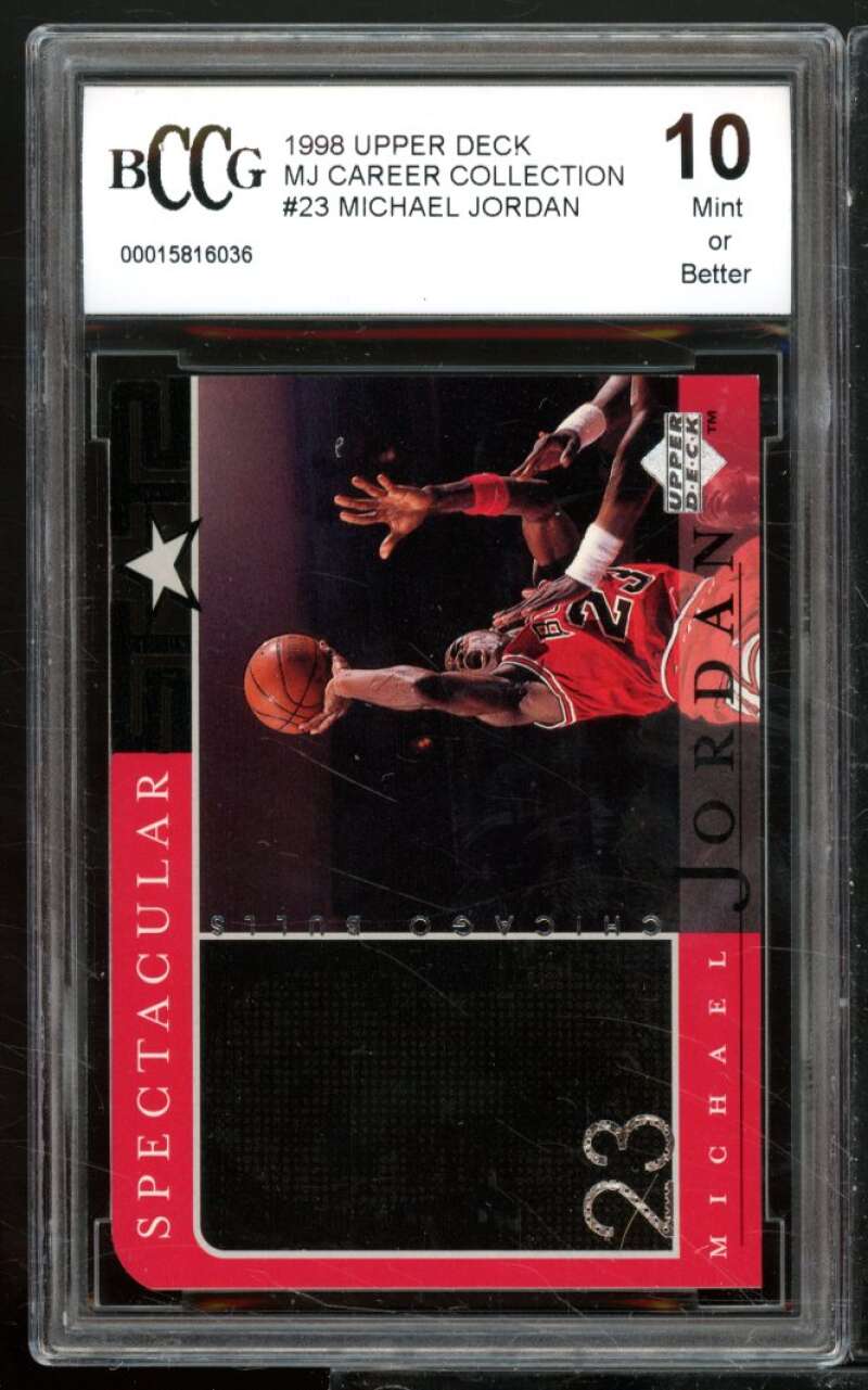 Michael Jordan Card 1998-99 Upper Deck MJ Career Collection #23 BGS BCCG 10 Image 1