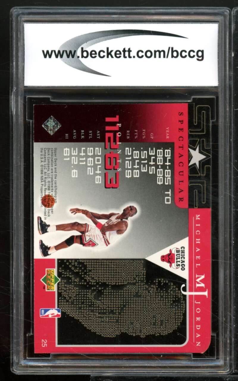 Michael Jordan Card 1998-99 Upper Deck MJ Career Collection #25 BGS BCCG 10 Image 2