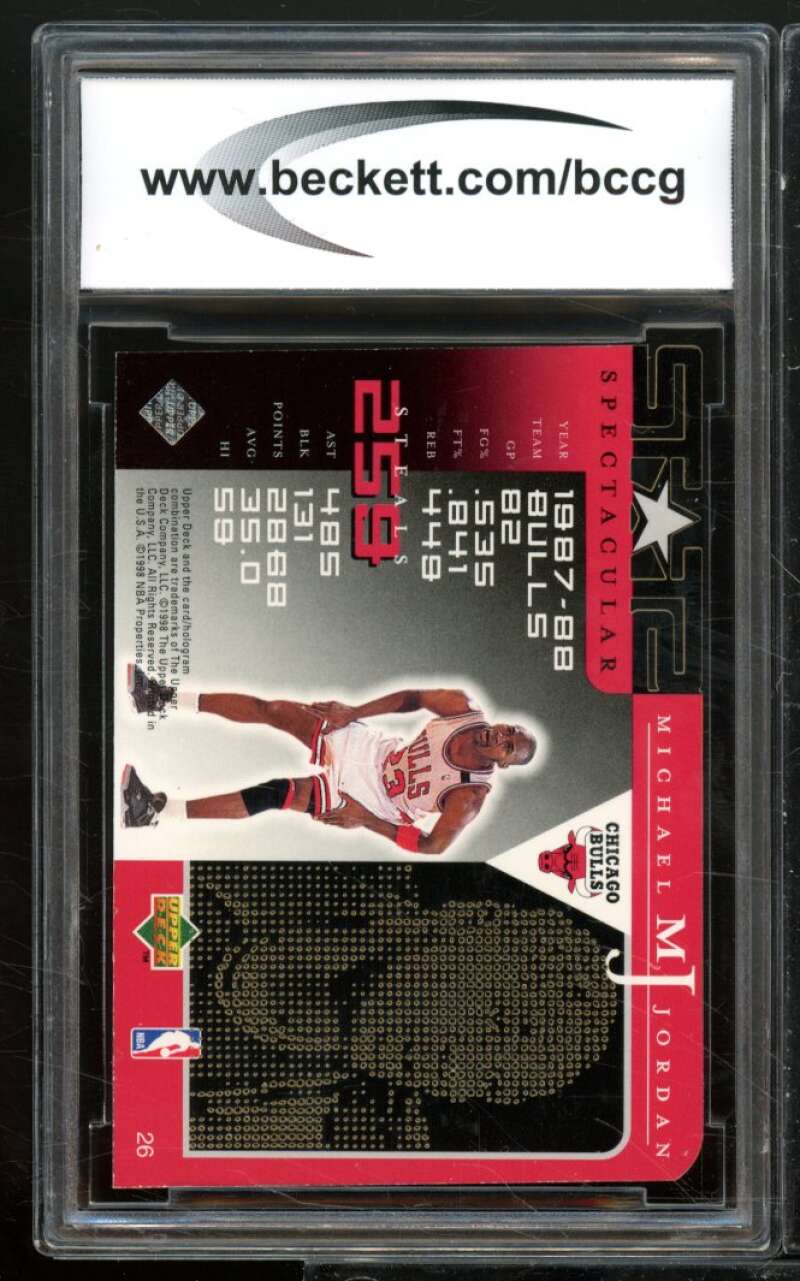 Michael Jordan Card 1998-99 Upper Deck MJ Career Collection #26 BGS BCCG 10 Image 2