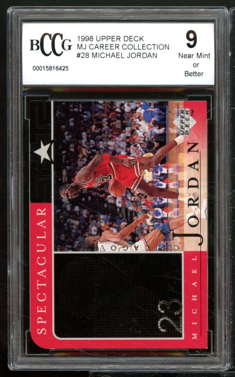 Michael Jordan Card 1998-99 Upper Deck MJ Career Collection #28 BGS BCCG 9 Image 1