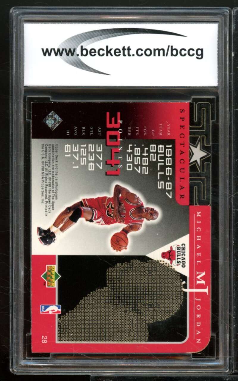 Michael Jordan Card 1998-99 Upper Deck MJ Career Collection #28 BGS BCCG 9 Image 2