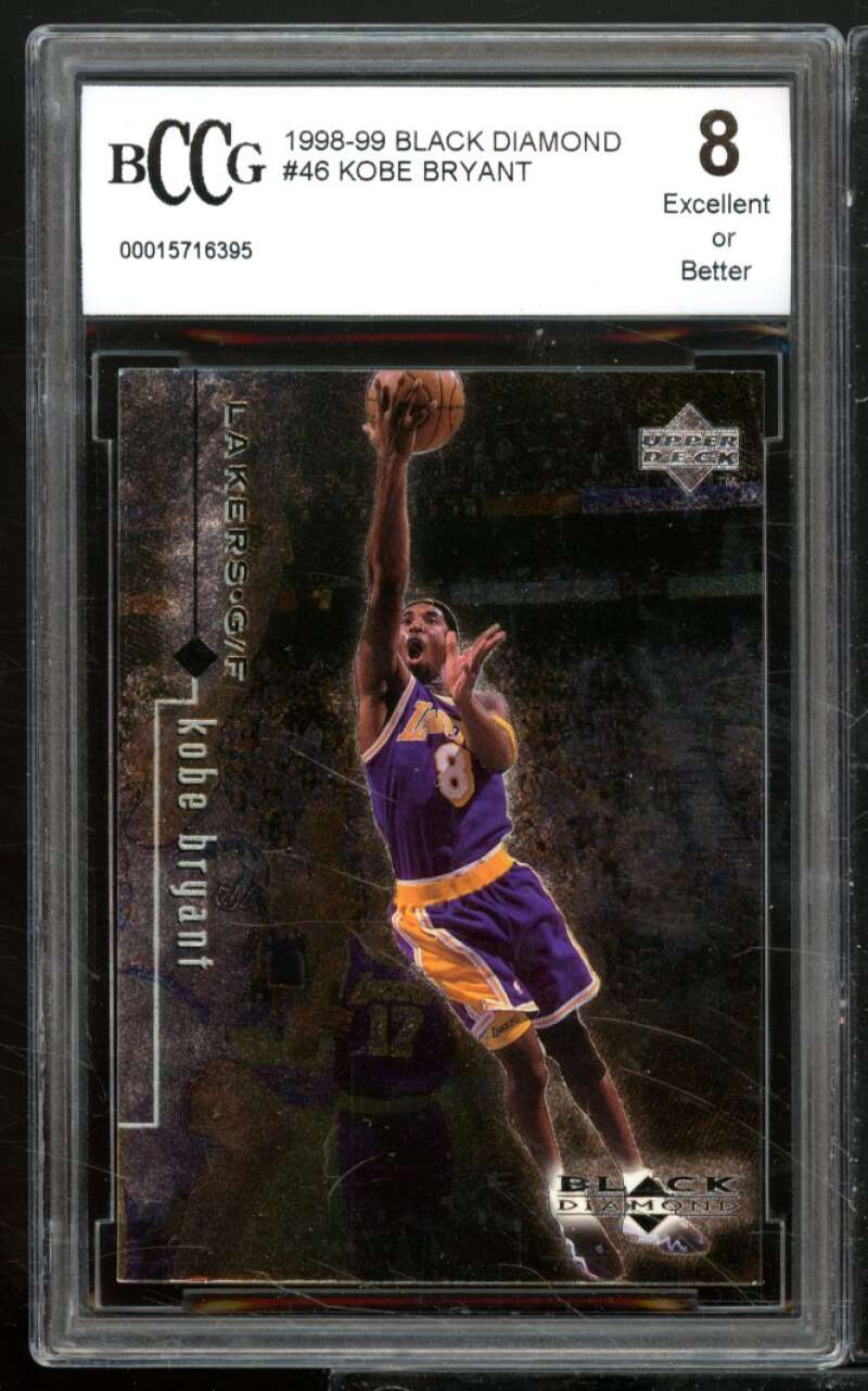 Kobe Bryant Card 1998-99 Black Diamond #46 BGS BCCG 8 Image 1