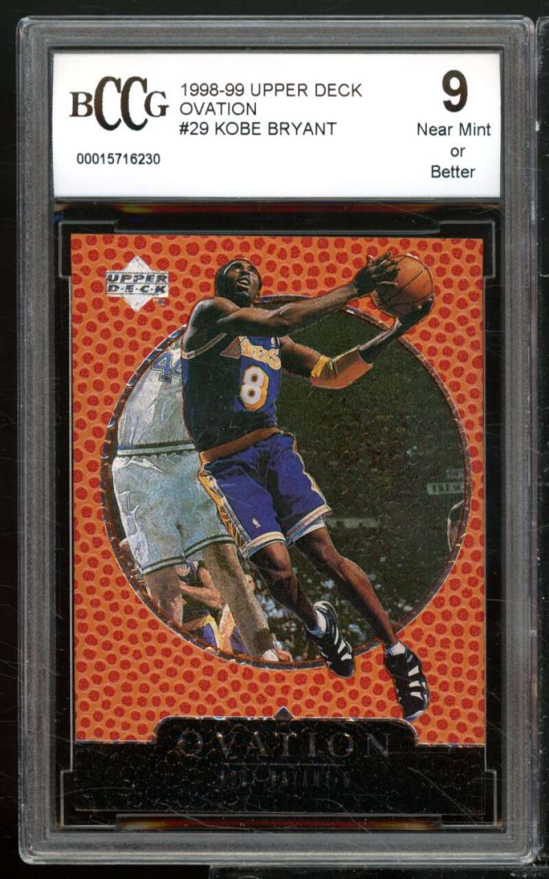 Kobe Bryant Card 1998-99 Upper Deck Ovation #29 BGS BCCG 9 Image 1