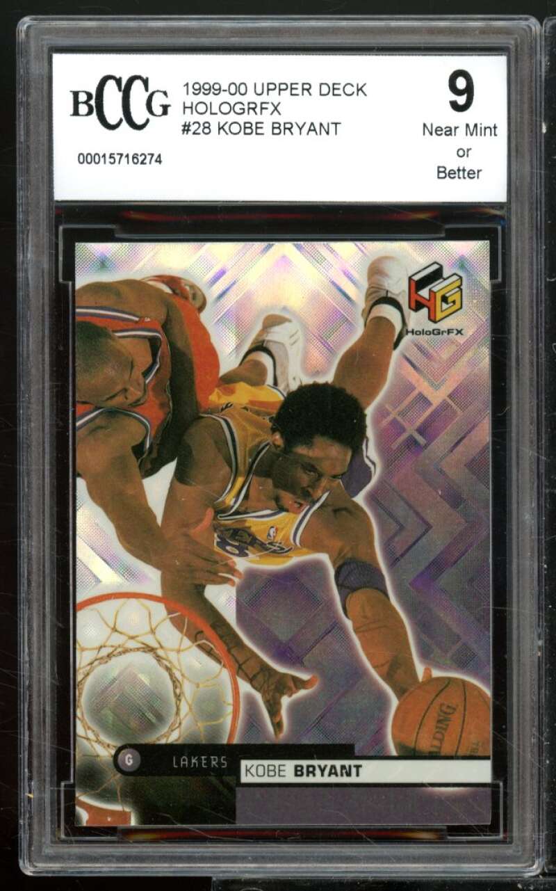 Kobe Bryant Card 1999-00 Upper Deck HoloGrFX #28 BGS BCCG 9 Image 1